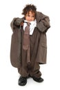 Baggy Suit Girl Royalty Free Stock Photo