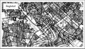 Baghdad Iraq City Map in Black and White Color. Royalty Free Stock Photo