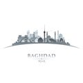 Baghdad Iraq city skyline silhouette white background Royalty Free Stock Photo