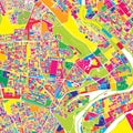 Baghdad, Iraq, colorful vector map