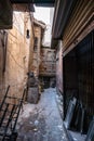 Vertical View of an Abandoned Ancient Alley Known as