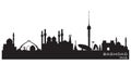 Baghdad Iraq city skyline vector silhouette