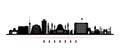 Baghdad skyline horizontal banner. Royalty Free Stock Photo