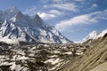 Baghirathi Parbat and Gangotri glacier Royalty Free Stock Photo