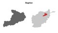 Baghlan outline map Royalty Free Stock Photo