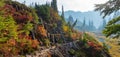 Bagley Lake hiking trail at Mount Baker in Autumn