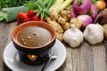 Bagna cauda(Italian Piedmont cuisine) is a hot dip made from garlic and anchovies.