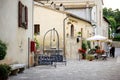 BAGNO VIGNONI - MAY 2011: Charming street in Bagno Vignoni, town famous for hot water springs, Italy