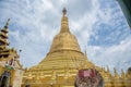 Bago, MYANMAR - JUNE 22: Tourist travel to sightseeing around Shwemawdaw pagoda the holy respect pagoda in Myanmar