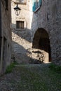 Bagolino medieval village, arched under passage.