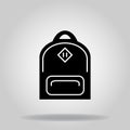 Bagpack icon or logo in glyph