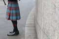 Bagpiper in his Kilt Royalty Free Stock Photo