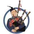 Bagpiper Royalty Free Stock Photo