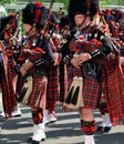 Bagpipers in a parade Royalty Free Stock Photo