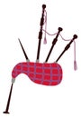 Bagpipes icon. Traditional folk instrument. Music symbol