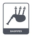 bagpipes icon in trendy design style. bagpipes icon isolated on white background. bagpipes vector icon simple and modern flat