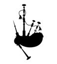 Bagpipes Silhouette, piob mhor musical instrument