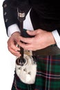 Bagpipes and sporran Royalty Free Stock Photo