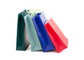 Bags as a gift. Several paper shopping bags.