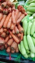 Stack of carrot and cucumber Royalty Free Stock Photo