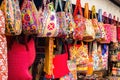 Bags on the flea market in Rishikesh Royalty Free Stock Photo