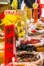 Bags of ingredients for sale at a store in Chinatown