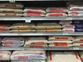 Bags of Long Grain Rice for Sale at a Grocery Store Royalty Free Stock Photo