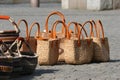 Bags on a market square