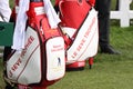 Bags of players at the Seve Trophy 2013 Royalty Free Stock Photo