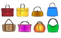 Bags and purses vector illustration Royalty Free Stock Photo