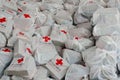 Bags of Red Cross Royalty Free Stock Photo