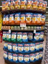 Sacramento, CA, USA May 18th 2022 Bags of Ruffles brand potato chips snacks for sale at a supermarket shelf