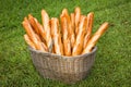 Baguette in a basket