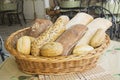 Baguette in a basket Royalty Free Stock Photo