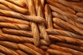 Baguette bread background. Top view. Close-up Royalty Free Stock Photo