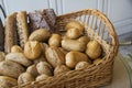 Baguette bread in a basket Royalty Free Stock Photo