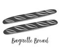 Baguette bread glyph