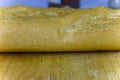 Baguette cut in half, Baguette bread, French bread, Organic baguette francese Royalty Free Stock Photo