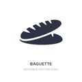 baguette icon on white background. Simple element illustration from Food concept