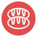 Baguette Outline bold Vector Icon which can be easily modified or Edited