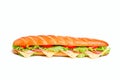 A baguette sandwich Royalty Free Stock Photo