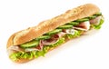 Baguette sandwich with ham and cucumber Royalty Free Stock Photo
