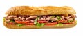 Baguette sandwich with tuna fish and vegetables Royalty Free Stock Photo