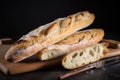 baguette, sliced into thin and crispy slices, perfect match with cheese or charcuterie plate