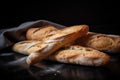 baguette, sliced into thin and crispy slices, perfect match with cheese or charcuterie plate