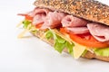 Baguette sub sandwich Royalty Free Stock Photo