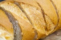 baguette is used for making sandwiches closeup Royalty Free Stock Photo