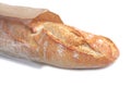 Baguette on white background.