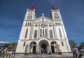 Baguio City, Philippines - The front facade of Our Lady of the Atonement Cathedral or Baguio Cathedral. 