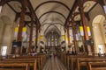 Baguio City, Philippines - Inside Our Lady of the Atonement Cathedral or Baguio Cathedral. Part of the Archdiocese of